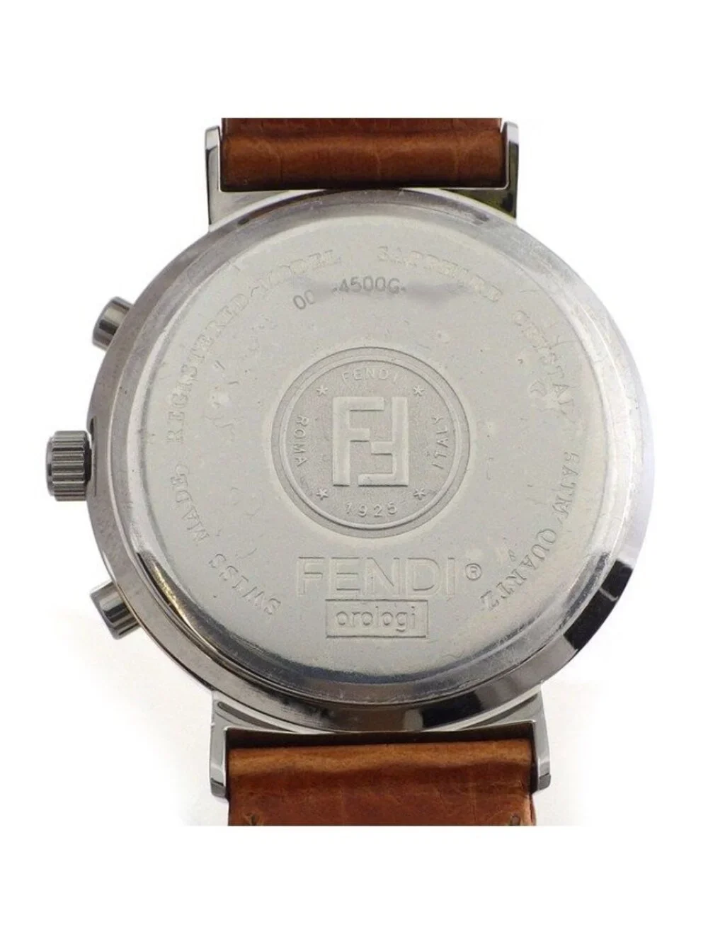 Fendi Watch Orologi White Dial Date Chronograph Tachymeter Small Seconds